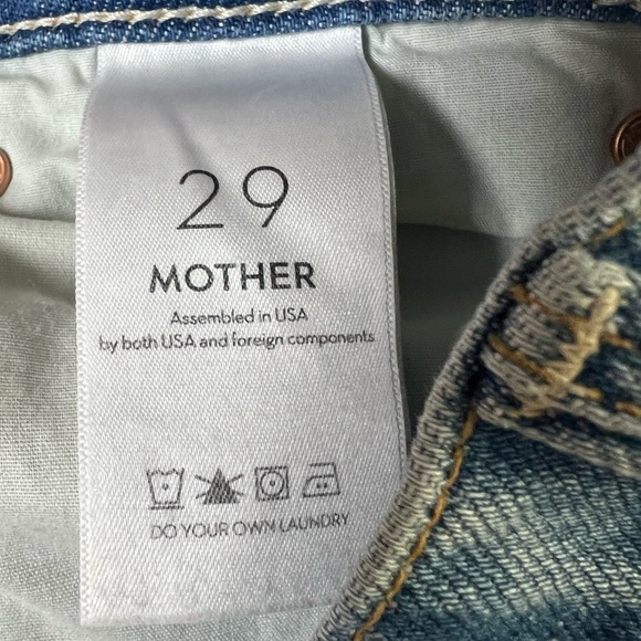 Mother Dodger Ankle Romaine Calm Embroidered Crop Jean Embroidered Fruit Size 29 - Picture 11 of 16